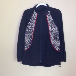Boston Proper Animal Print Activewear Jacket Medium